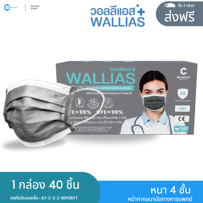หน้ากากอนามัย Carbon ACTIVATED CARBON MEDICALMASK